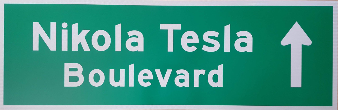 Nikola Tesla Boulevard The City of Hamilton, ON, Canada, inaugurated Nikola Tesla Boulevard on July 10th, 2016